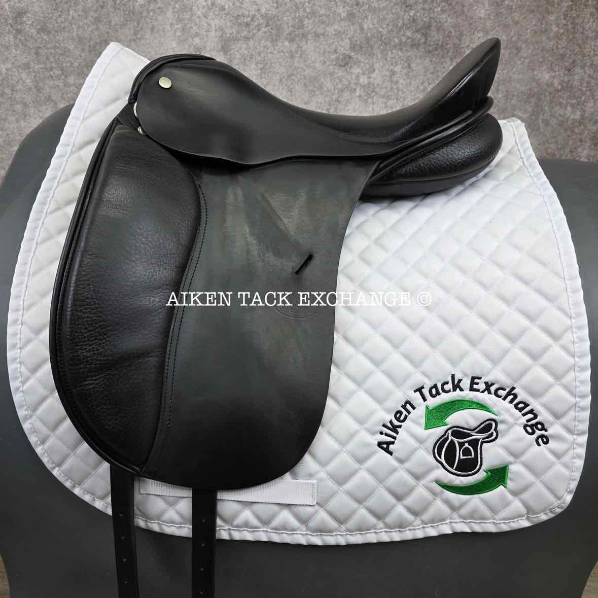 2000 Schleese JES Advanced Dressage Saddle, 17" Seat, M/MW Tree, Wool Flocked Panels