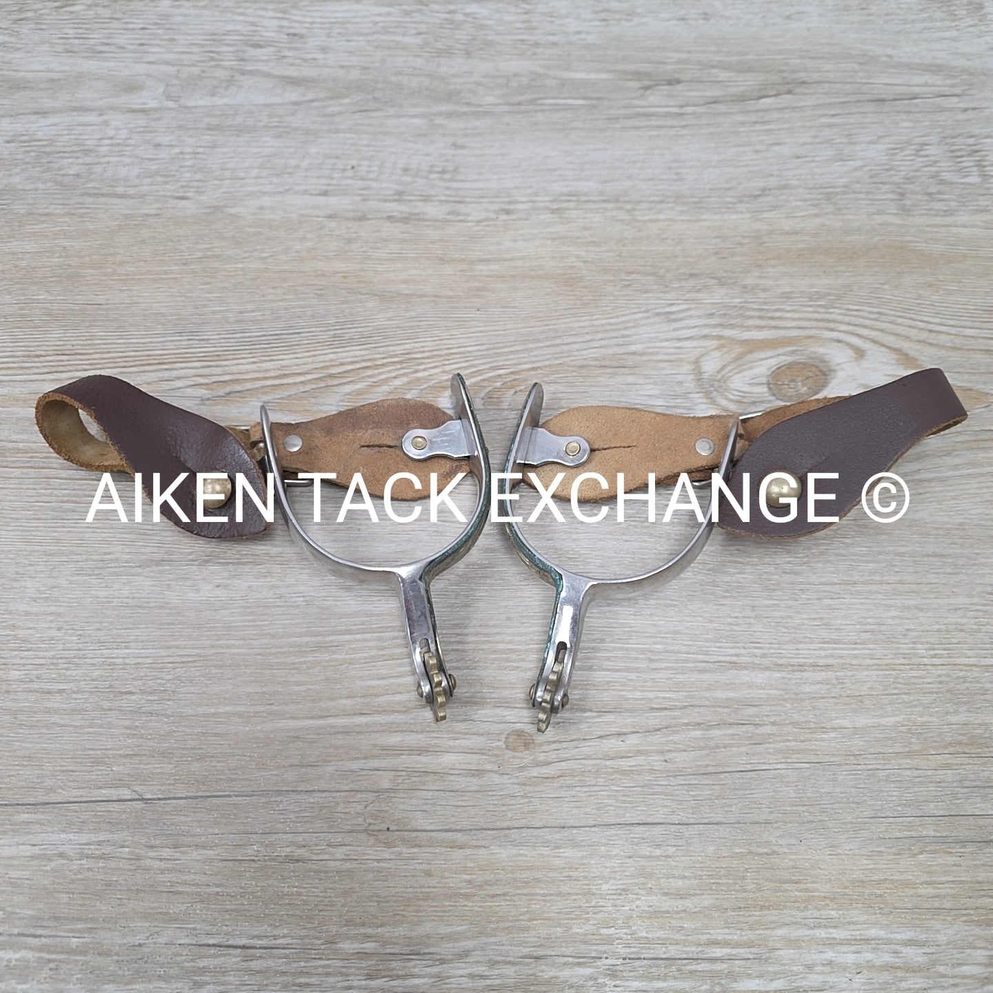 Engraved Western Spurs with Straps