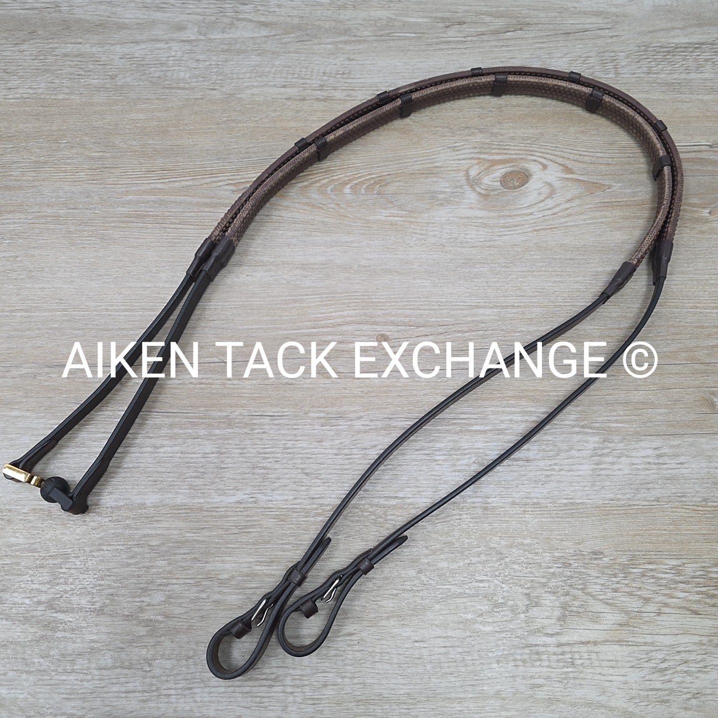 FR Vincitore Equestrian Libre Reins, 50-80 kg Connector Weight, Brown, 53"
