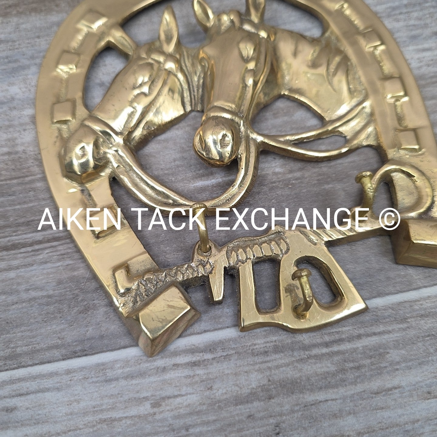 Metal Horseshoe Decor, 3 Small Hooks