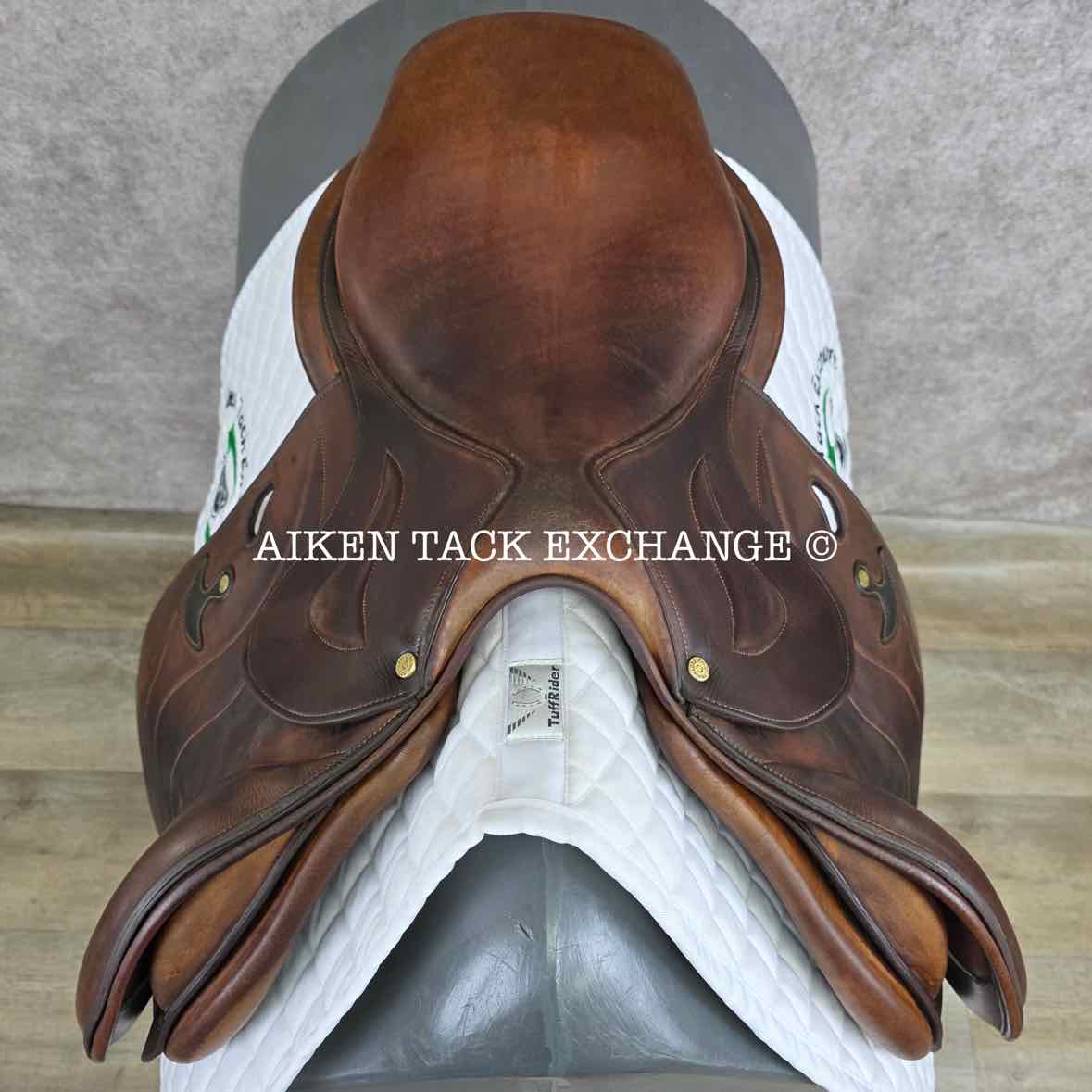 2013 Bruno Delgrange Athena Close Contact Jump Saddle, 17" Seat, 4A Flap, Medium Tree, Foam Panels, Full Calfskin Leather