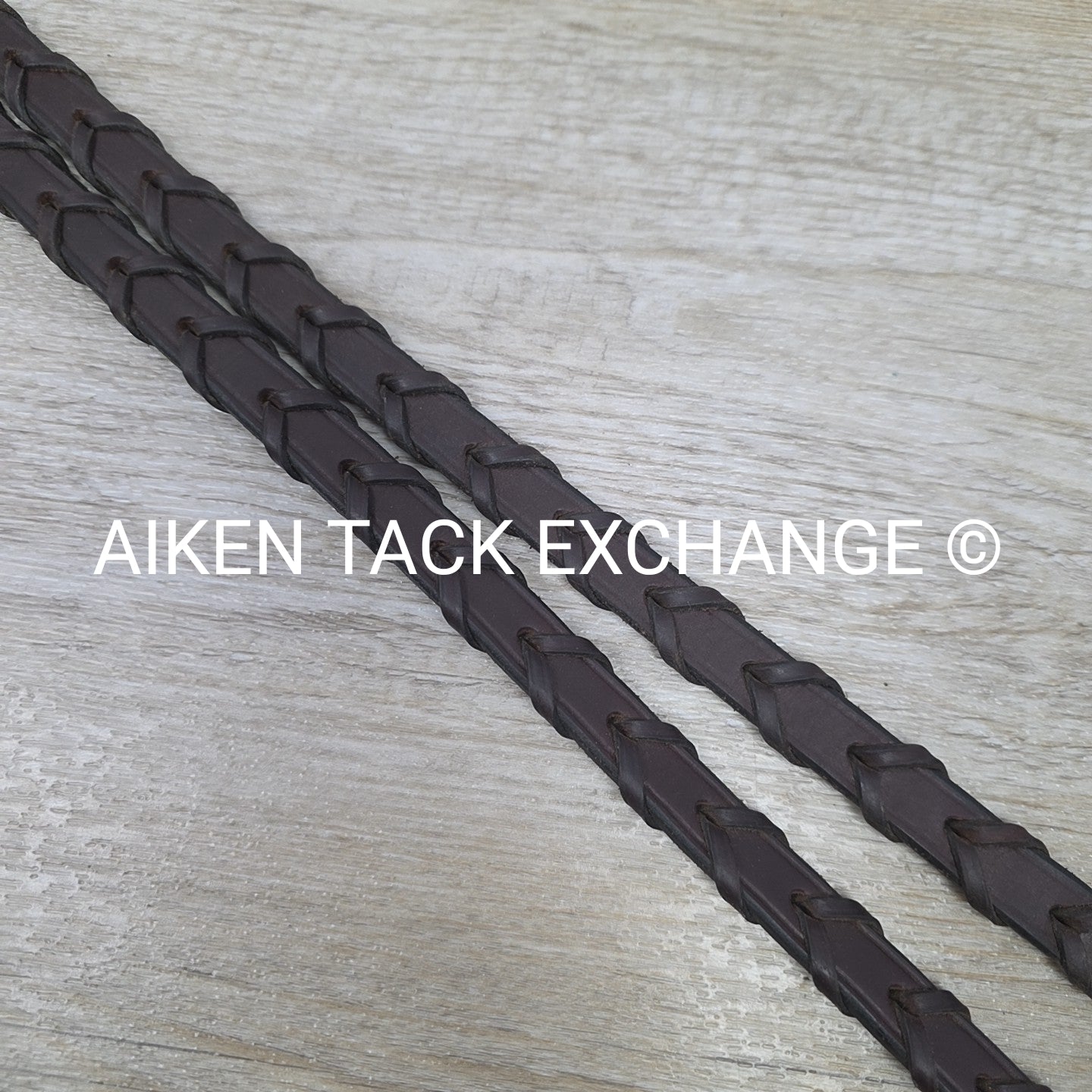 Flat Hunt Bridle with Matching Laced Reins, Brown, Size Cob