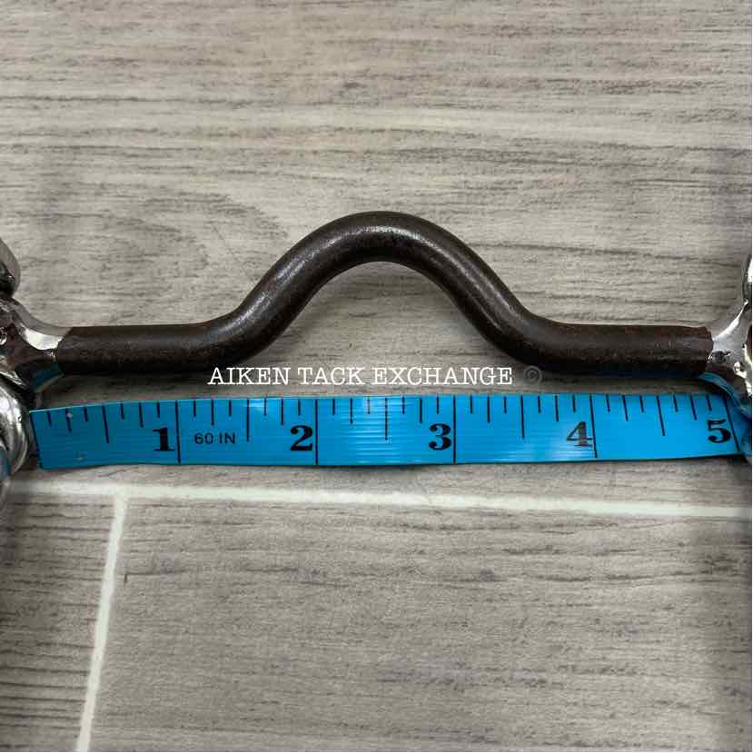 Ported Sweet Iron Mullen Mouth Shank Bit 5"