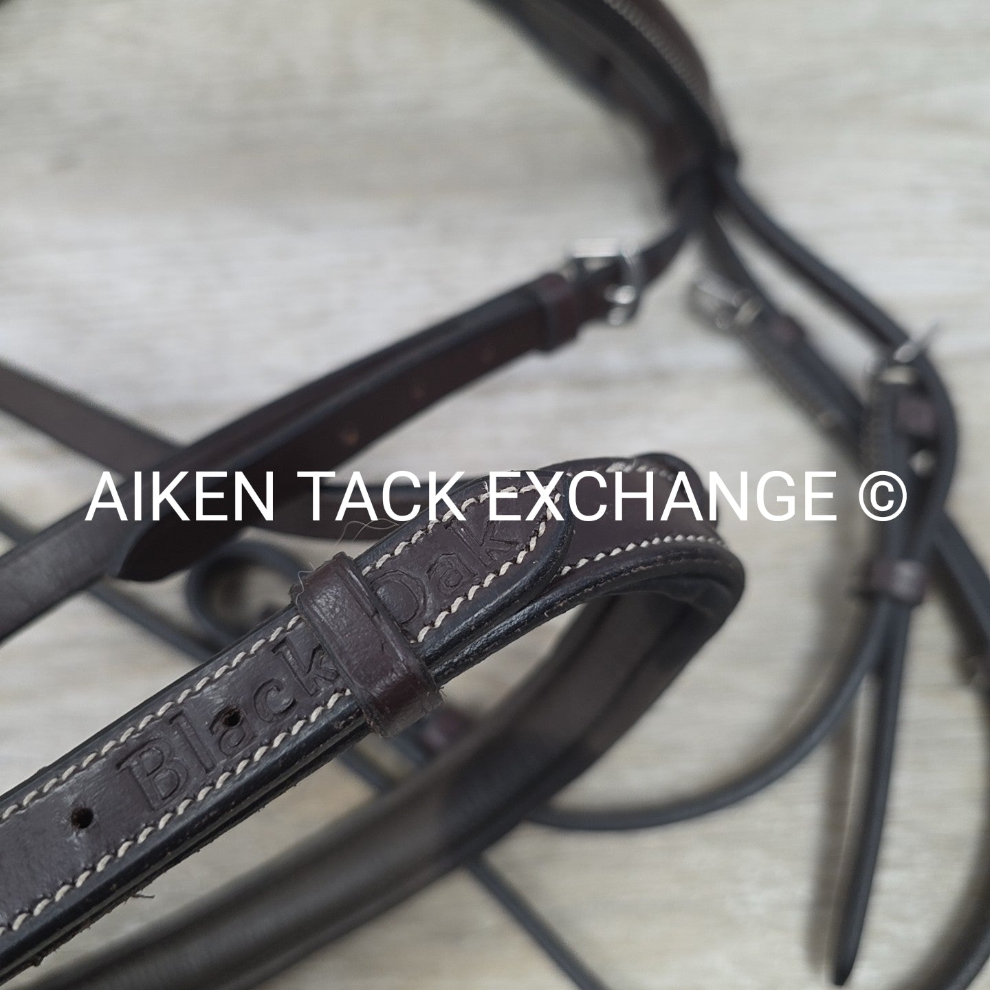 KL Select Black Oak Aster Bridle, No Reins, Oversize