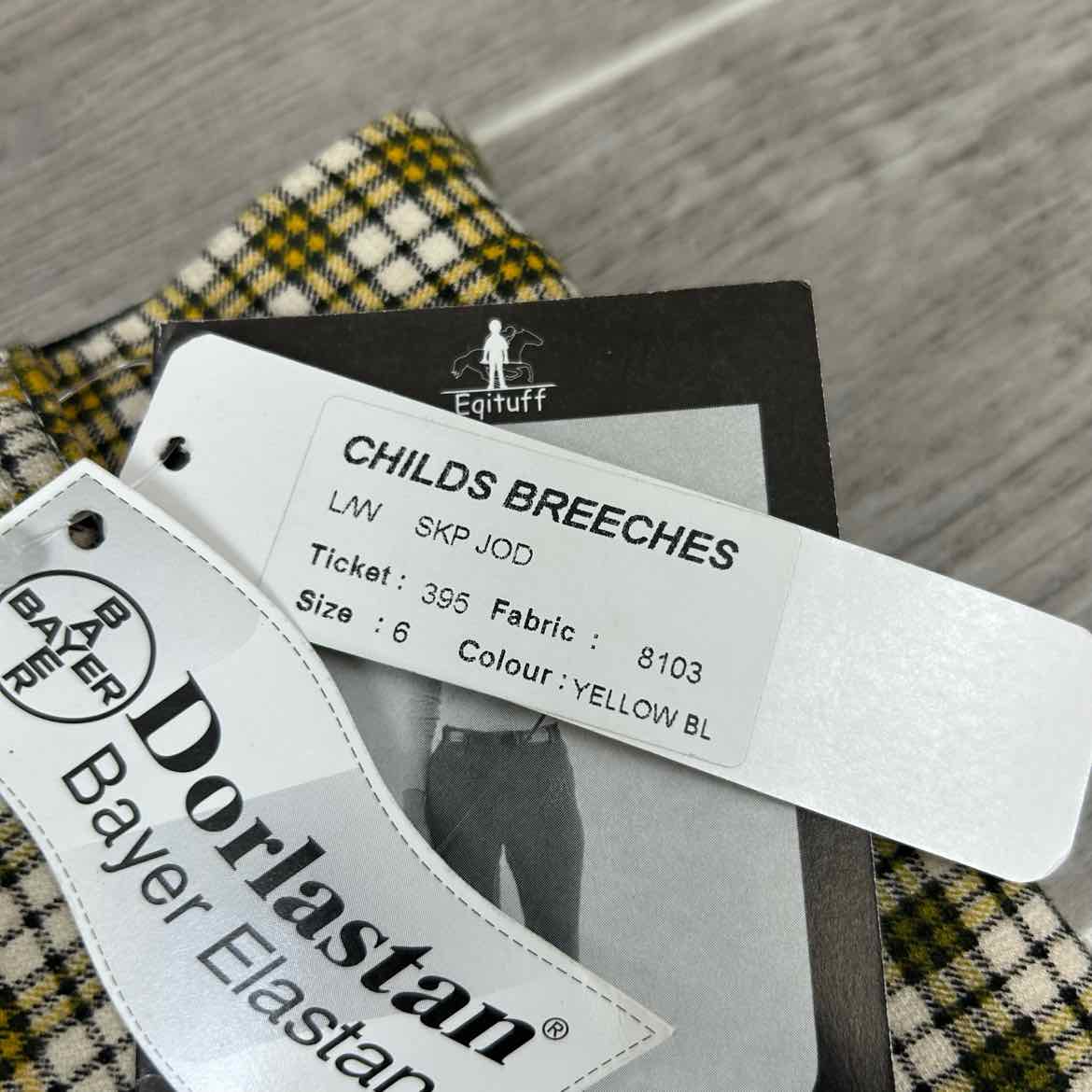 Eqituff Children's Knee Patch Jods Breeches, Size 6, Brand New