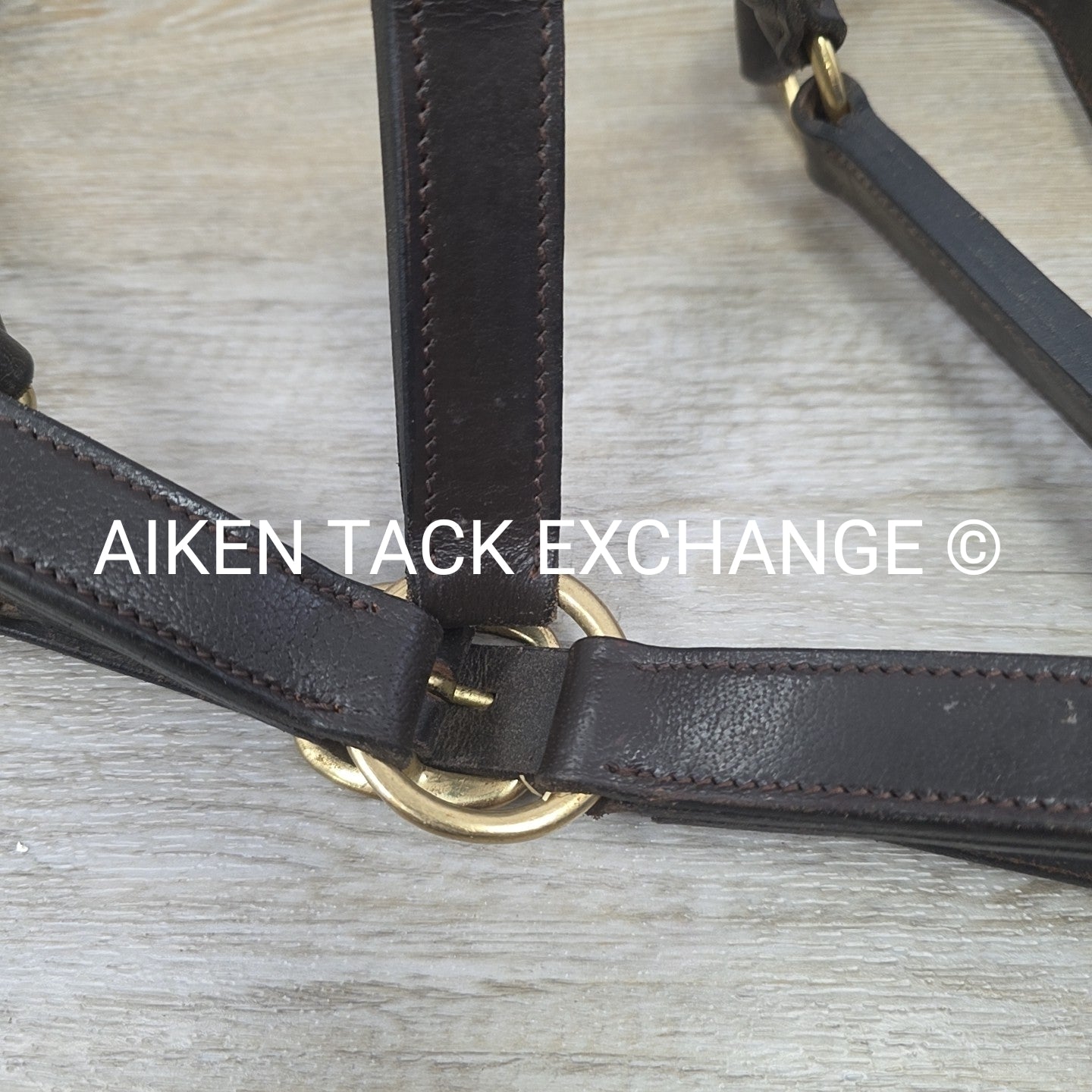 Leather Halter, Brown, Size Full