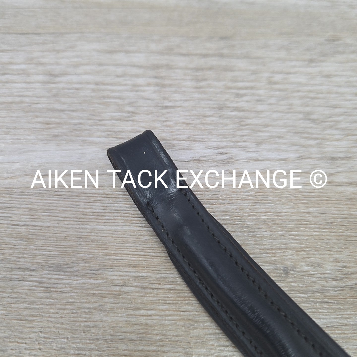 Plain Raised Padded Browband, Black, 15.5"