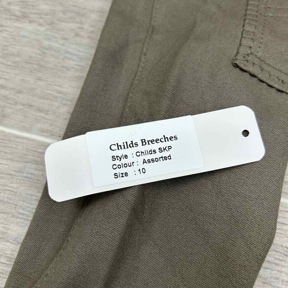 Eqituff Children's Knee Patch Breeches, Brown, Size 10, Brand New