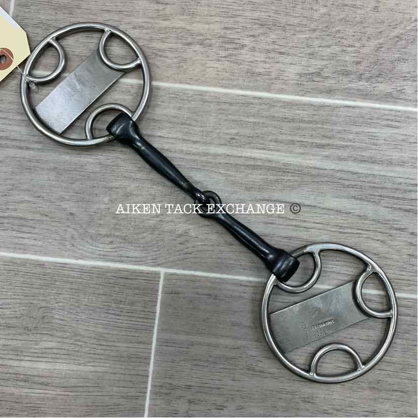 Trammell Sweet Iron Single Joint Fixed Cheek Beval Loop Gag Bit 4.5"