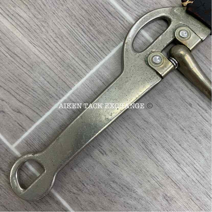 Single Jointed Leather Covered Cheek Long Shank Elevator Bit 5"