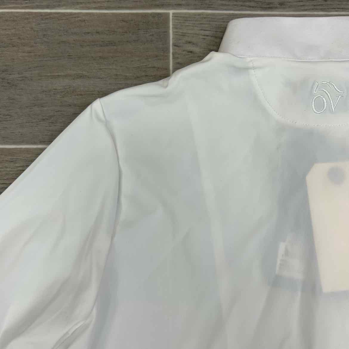 Ovation Elegance Long Sleeve Show Shirt, White, Size Medium