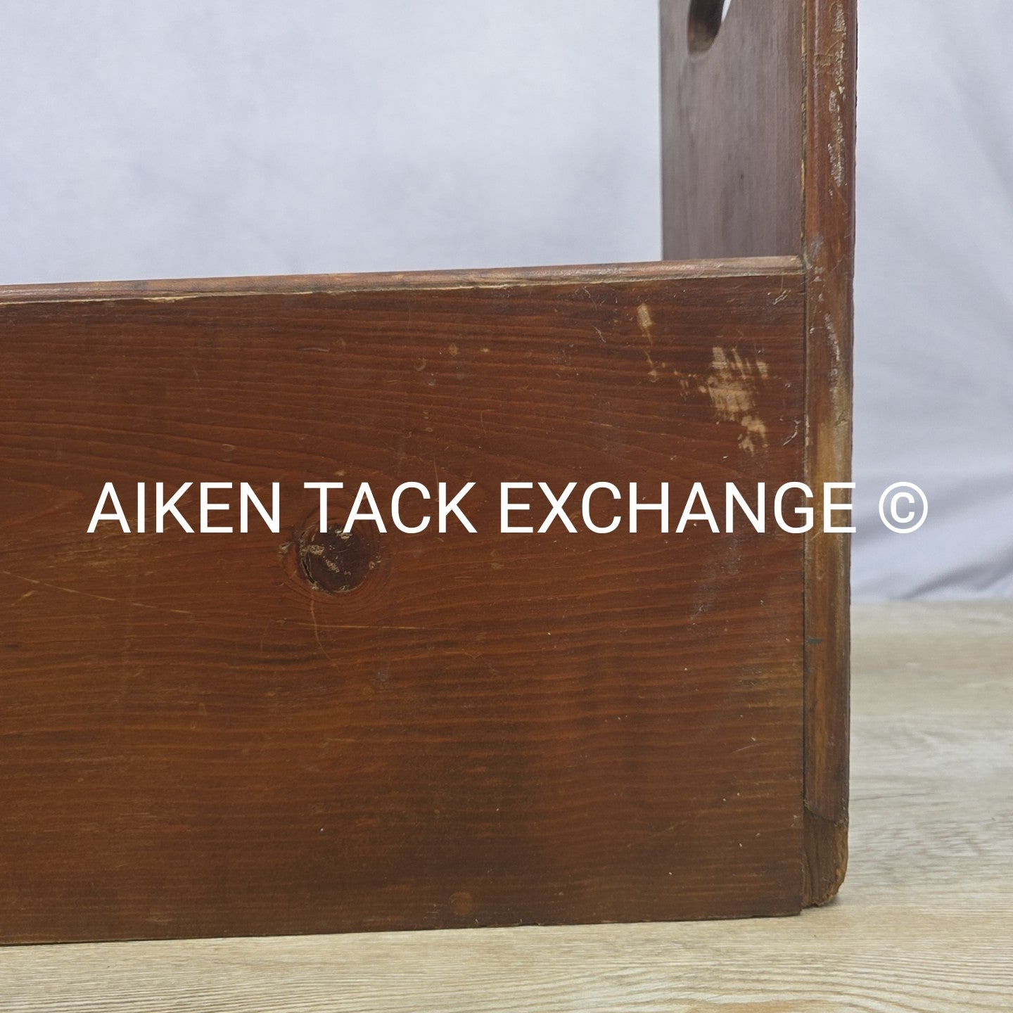 Wood Saddle Stand Tack Box