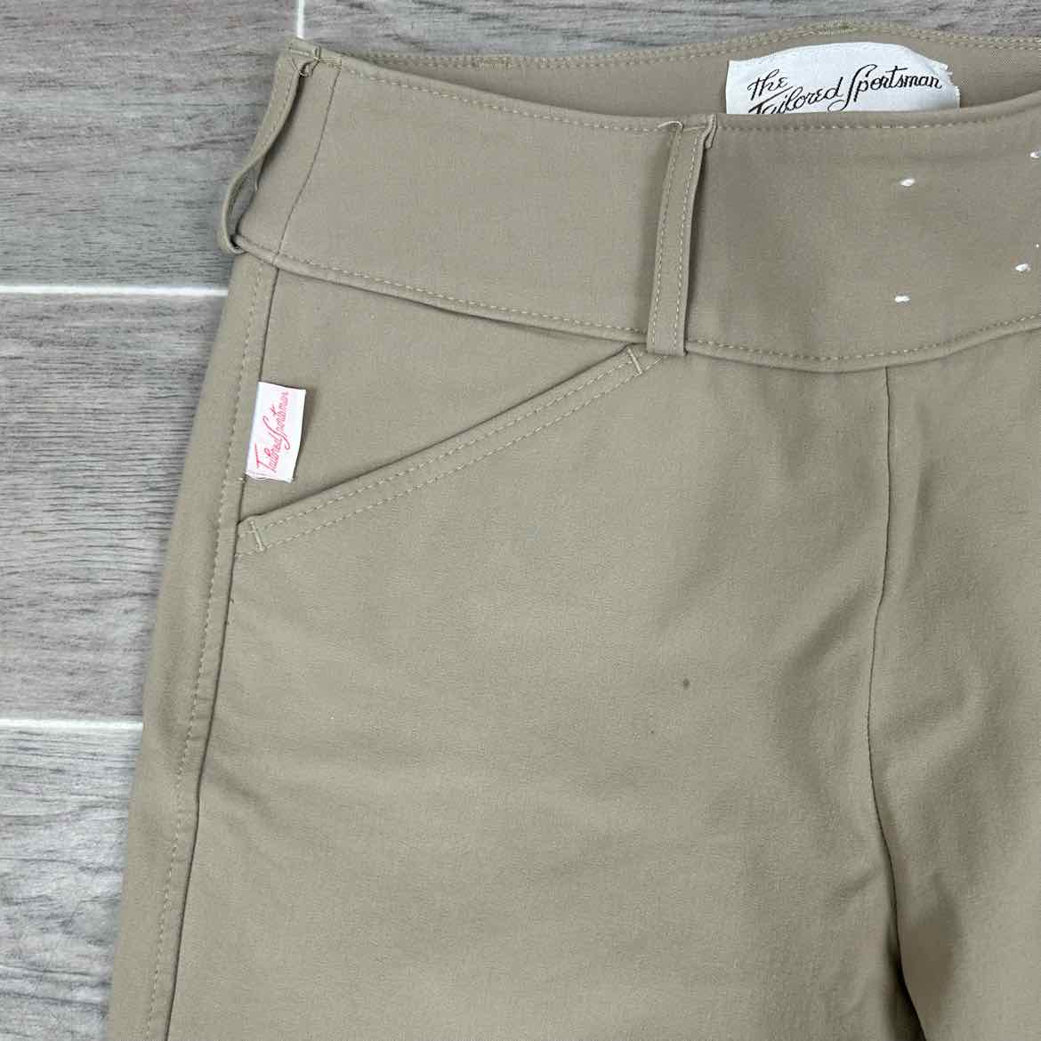 Tailored Sportsman Trophy Hunter Knee Patch Sock Bottom Breeches, Size 24