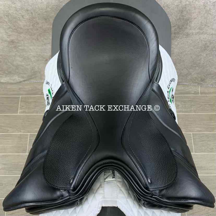 2018 Custom Saddlery Advantage Monoflap Dressage Saddle, 17.5” Seat, Adjustable Tree, Wool Flocked Panels