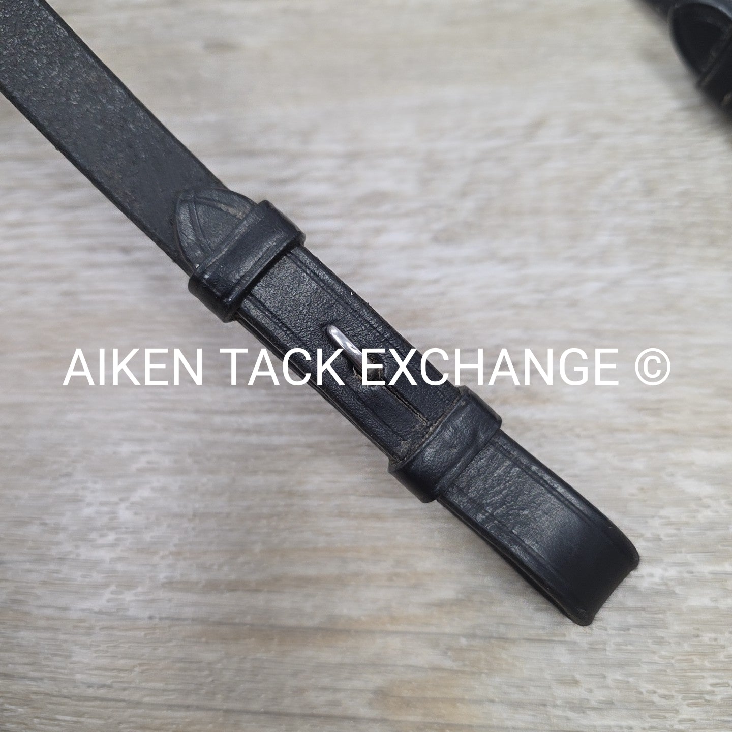 Leather Reins with Hand Stops, Black, Size Full
