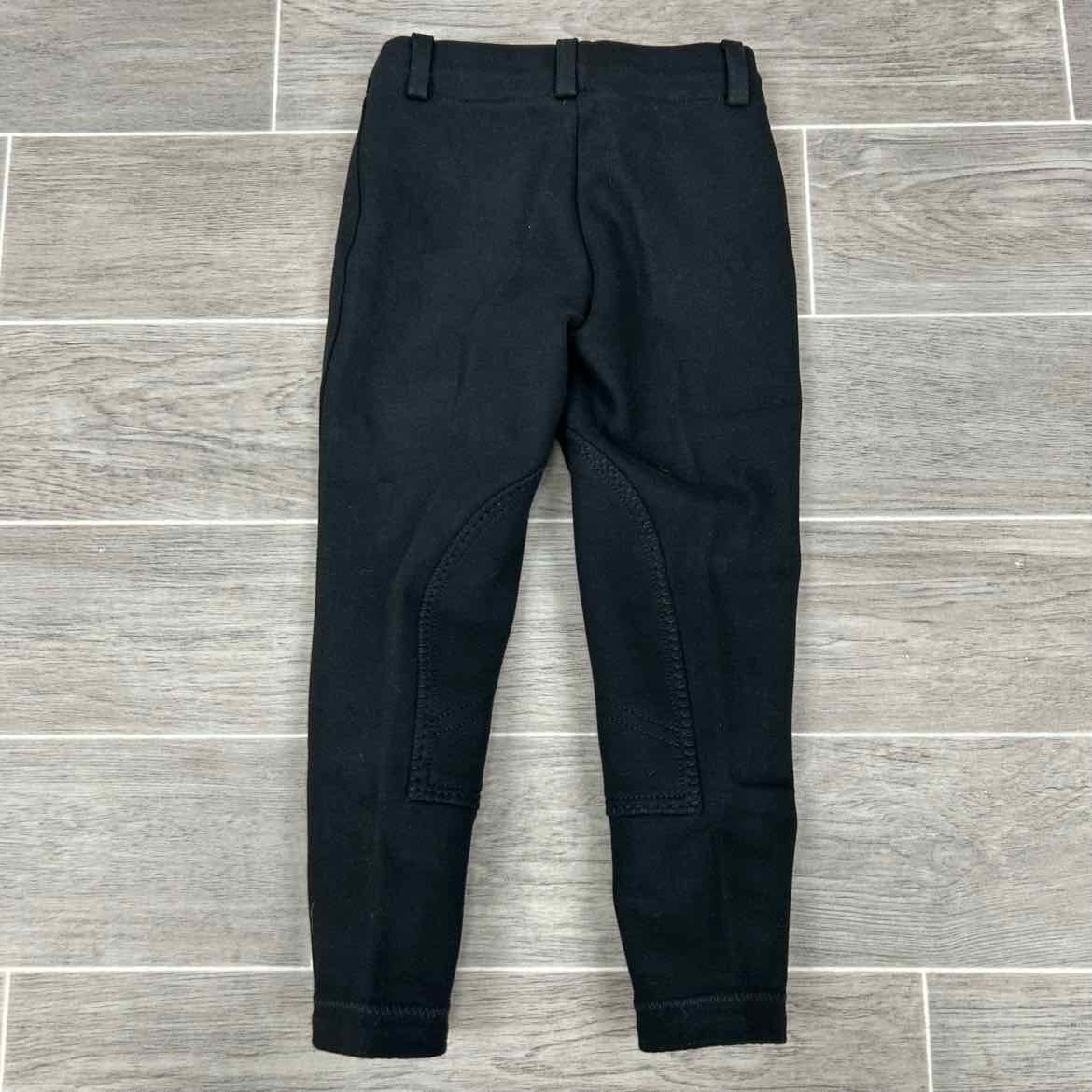 Eqituff Children's Pull On Knee Patch Breeches, Black, Size 4, Brand New