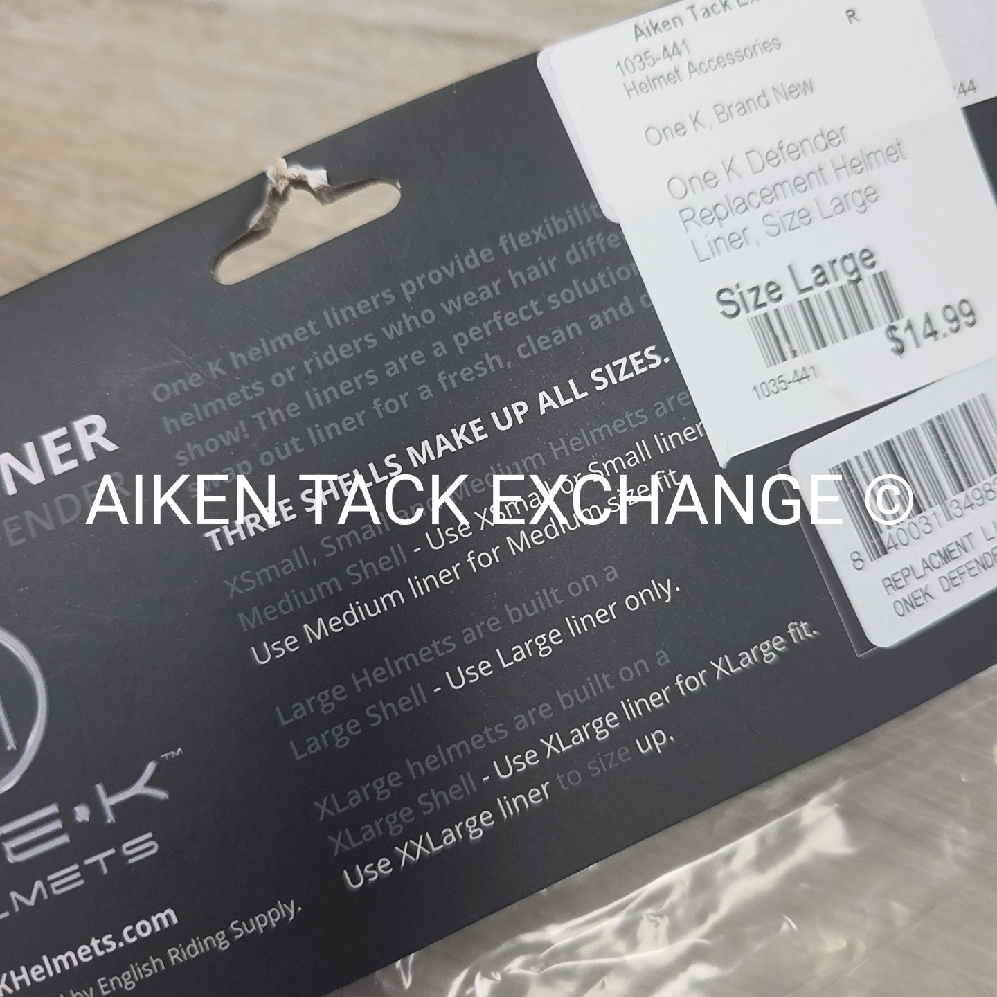 One K Defender Replacement Helmet Liner, Size Large