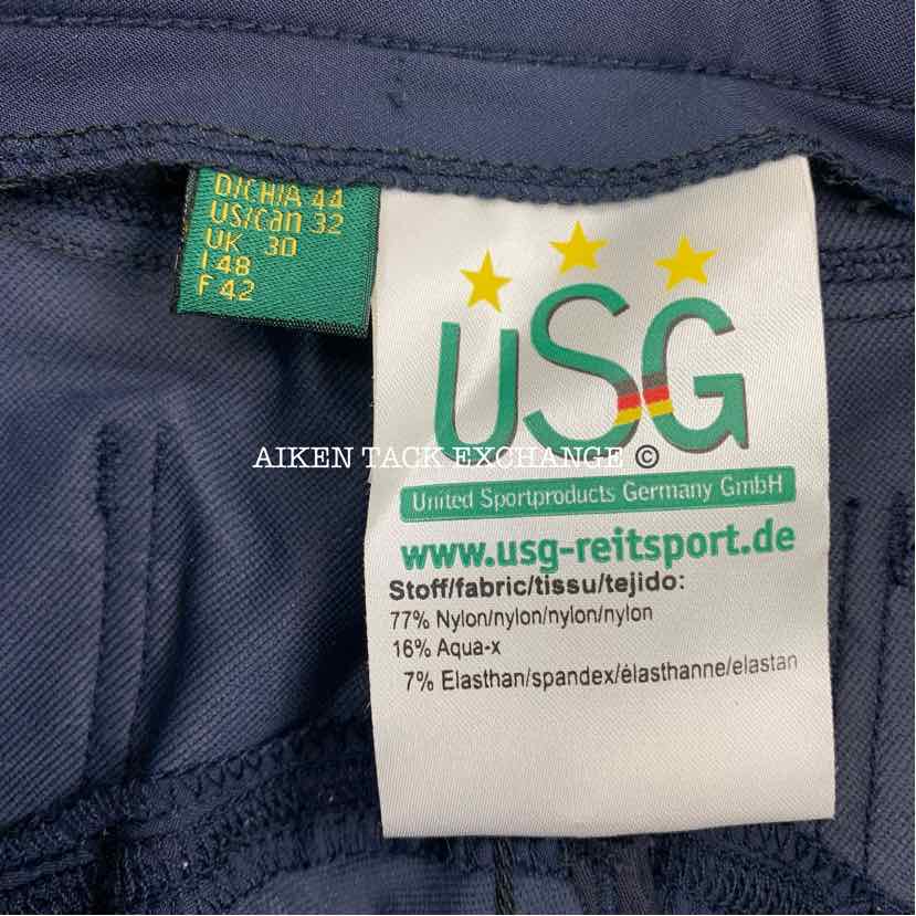 KL Select USG "Lizzy" Silicone Full Seat Breeches, Size 32