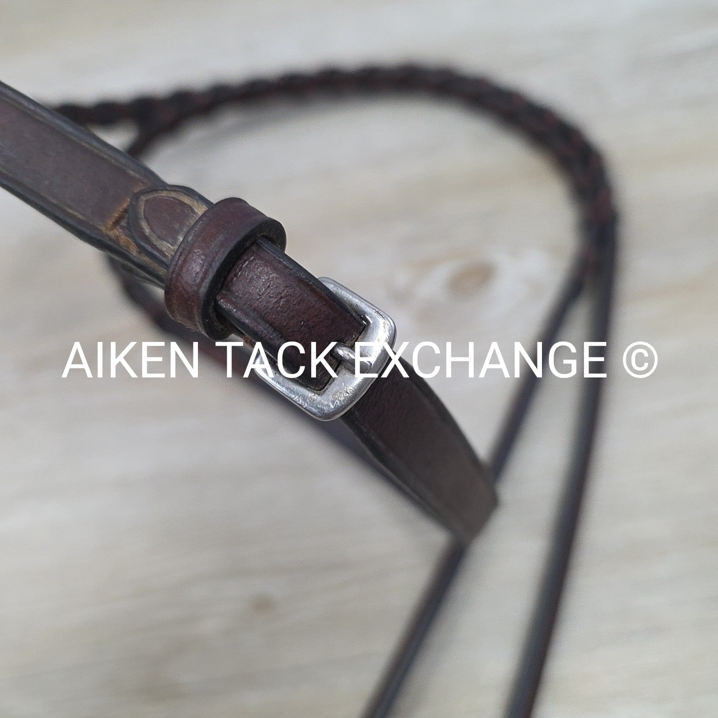 Plain Raised Laced Reins, Brown, Size Full