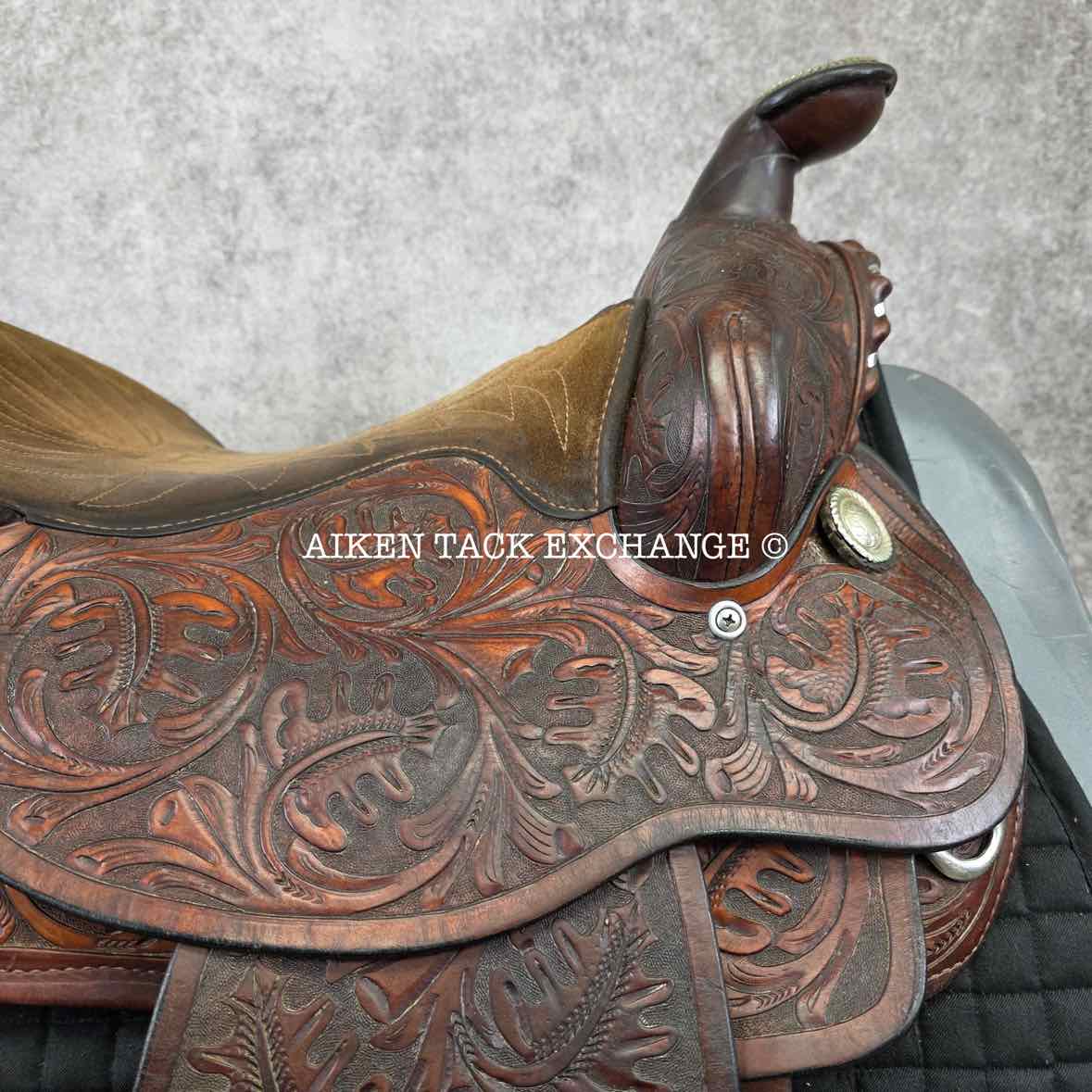 Tex Tan Hereford Western Saddle, 16" Seat, Regular Tree - Semi QH Bars