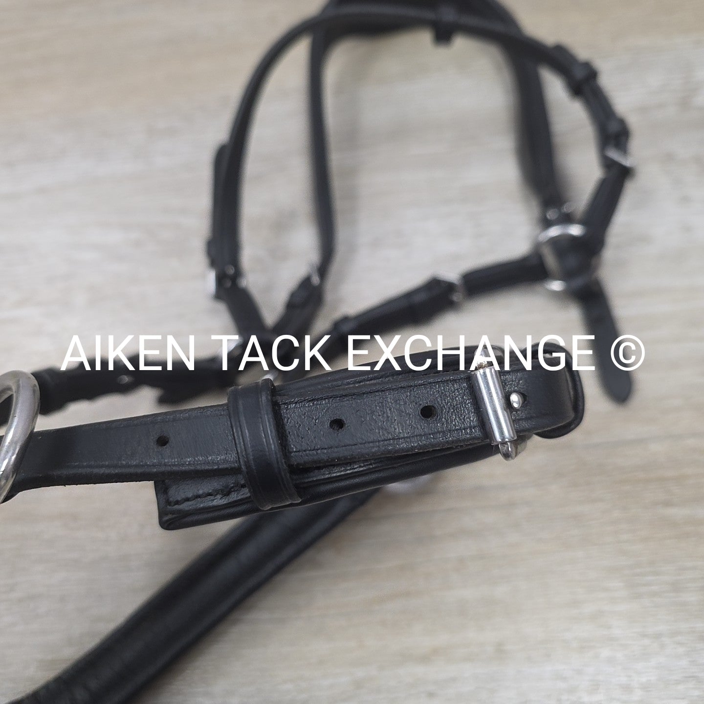 Bitless Bridle, No Browband, No Reins, Black, Size Full