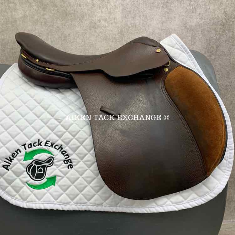 **SOLD** Crosby Miller's EuroPrix Close Contact Jump Saddle, 17.5" Seat, Medium Tree, Foam Panels
