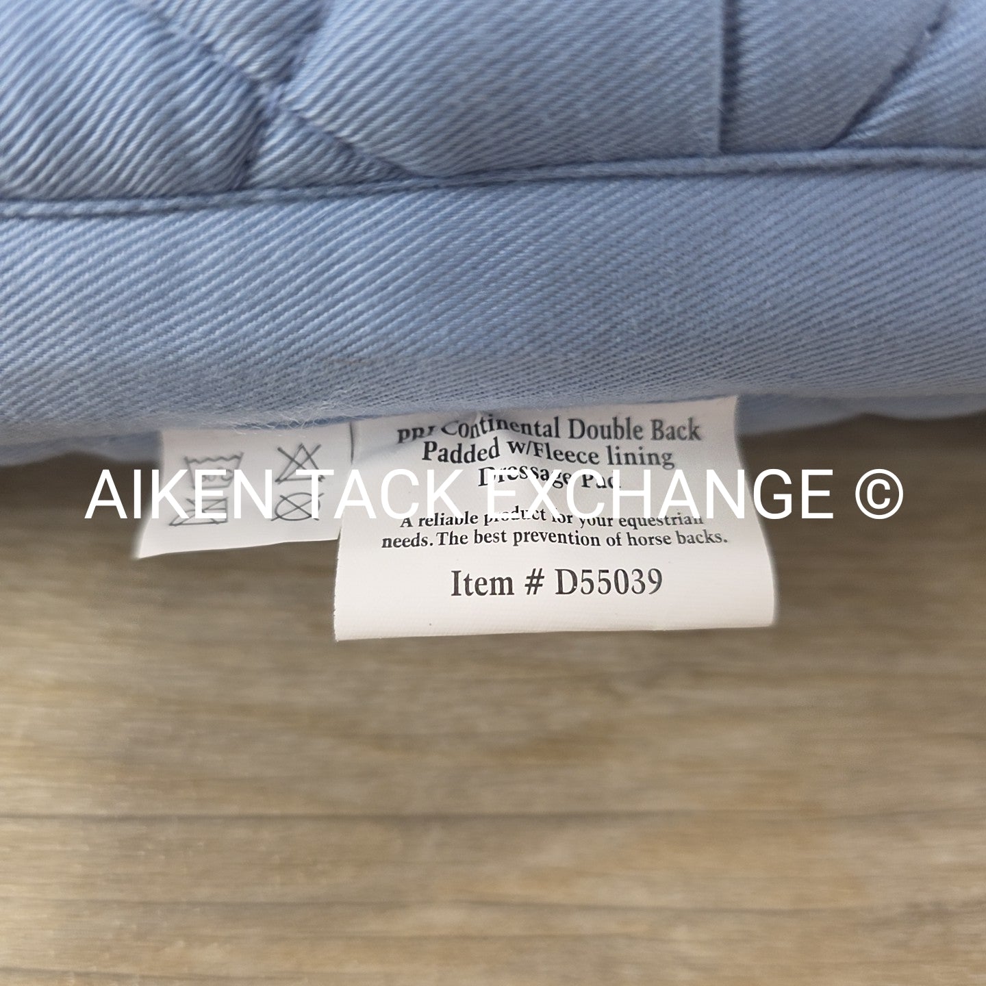 PRI Continental Double Back Dressage Saddle Pad, Cotton Quilt w/ Fleece Lining
