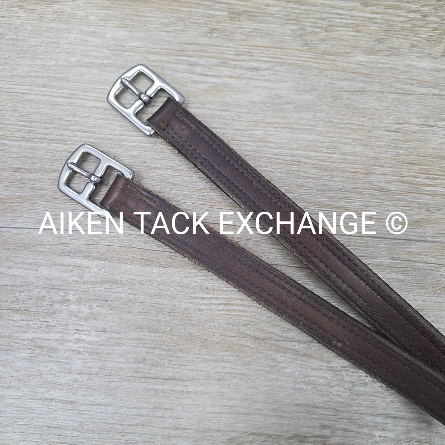 Nylon Lined Stirrup Leathers, Brown, 56"