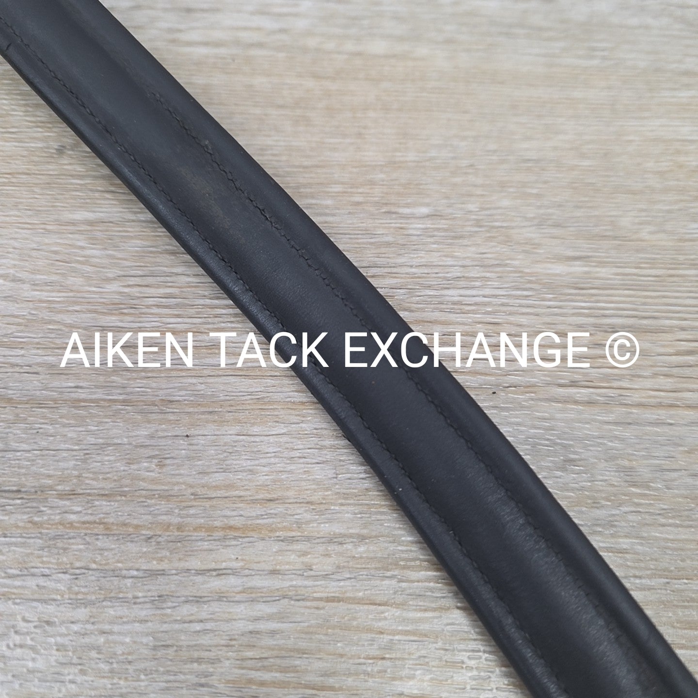 Plain Raised Padded Browband, Black, 15.5"