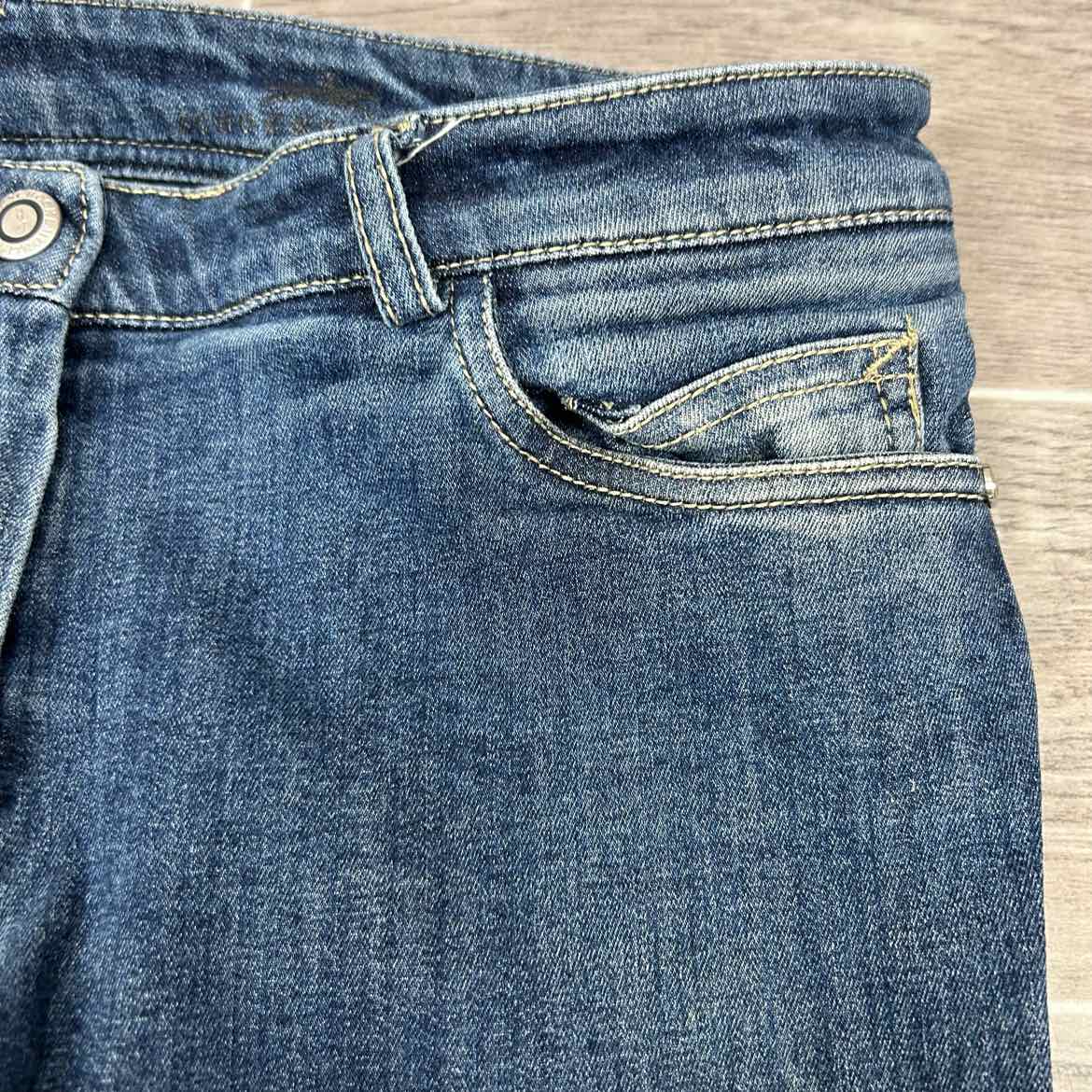 Schockemohle Lyra Silicone Grip Knee Patch Denim Breeches, Size 28 R