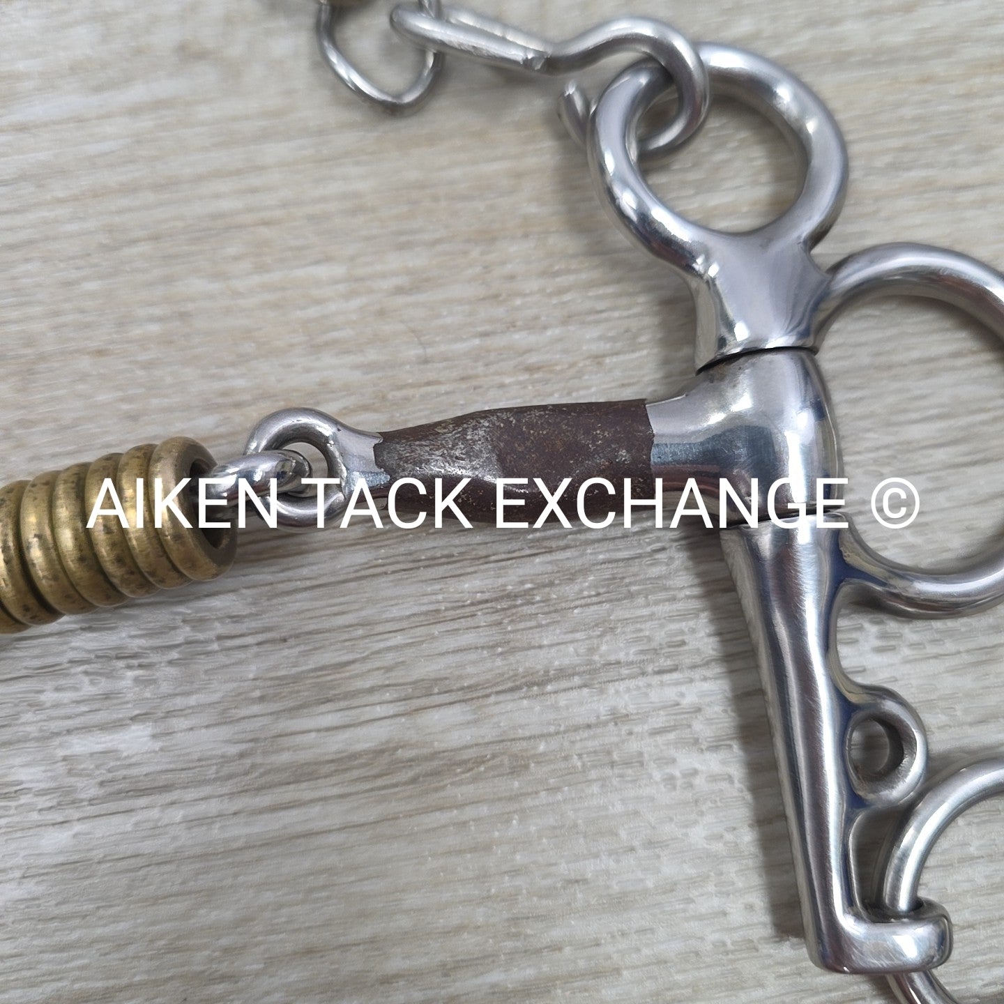 Centaur Blue Steel Double Jointed Disc Pelham Bit, 5.5"