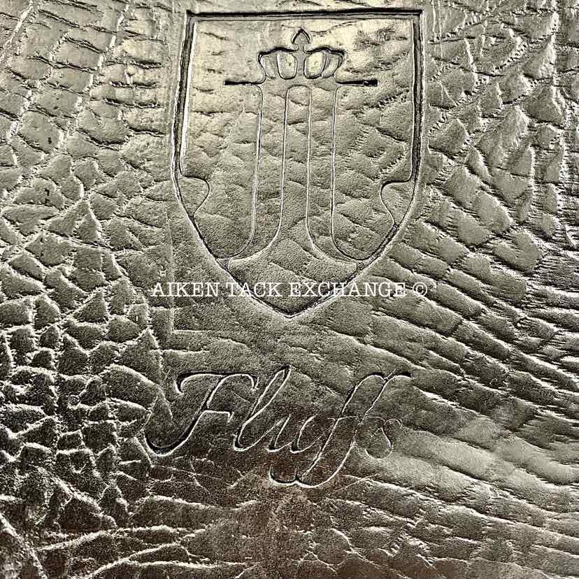 2022 Fluff's Saddlery Dressage Saddle, 17" Seat, Medium Wide Tree, Wool Flocked Panels with Shoulder Relief, Buffalo Leather