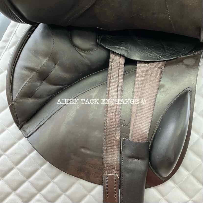 2013 Black Country Solare Jump Saddle, 17.5" Seat, Medium/Medium Wide Tree, Wool Flocked Serge Panels