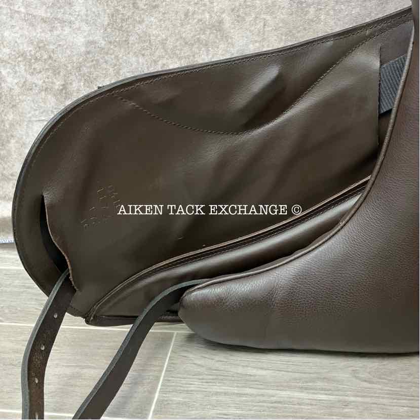 2016 Custom Saddlery Santa Cruz R Monoflap Dressage Saddle, 17.5" Seat, Adjustable Tree, Wool Flocked Panels