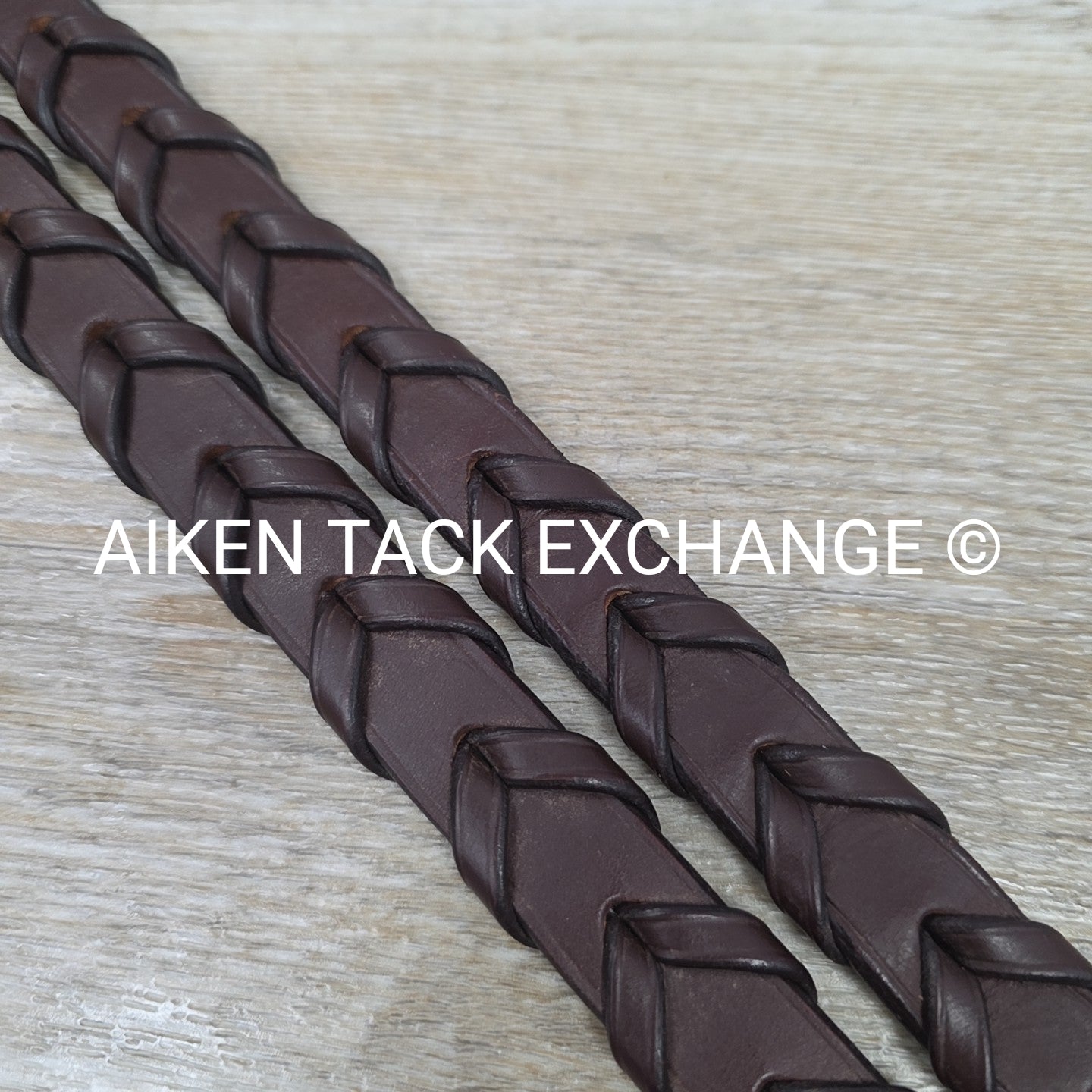 Plain Laced Reins, Brown, 55"