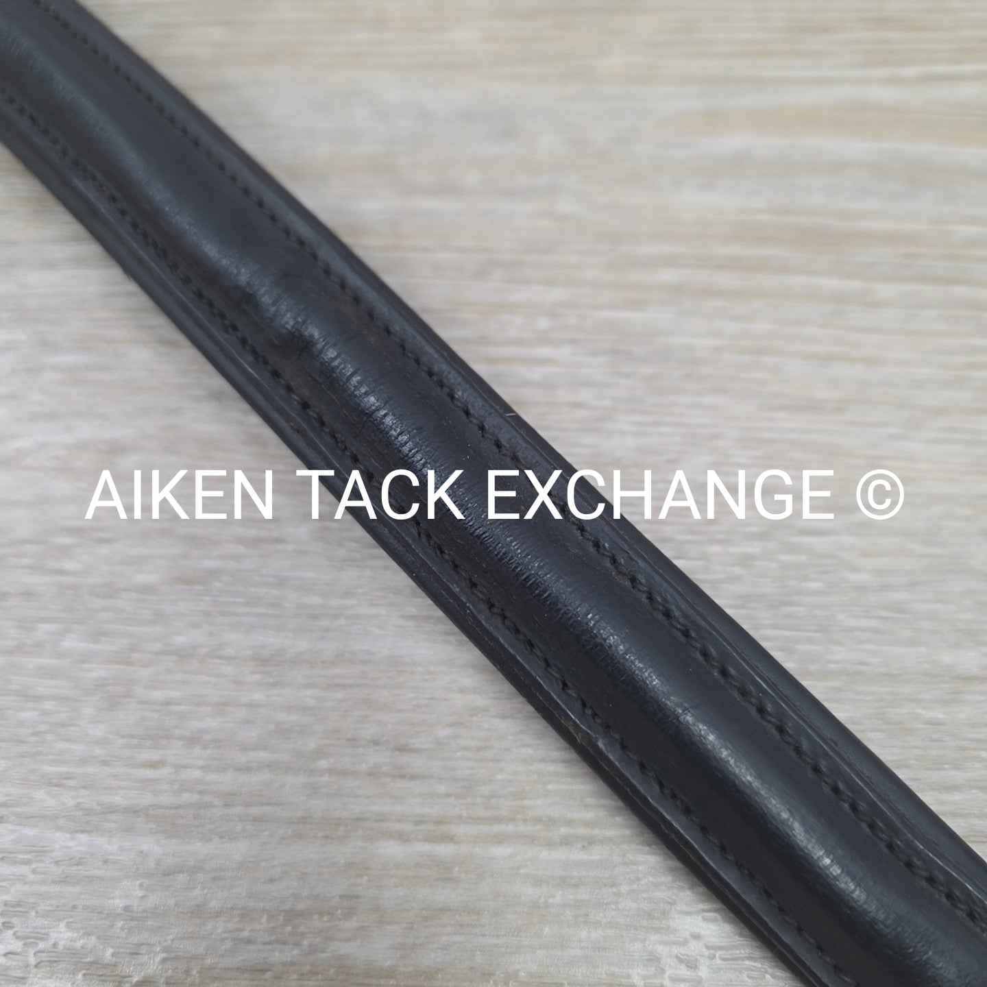 Plain Raised Padded Browband, Black, 15.5"