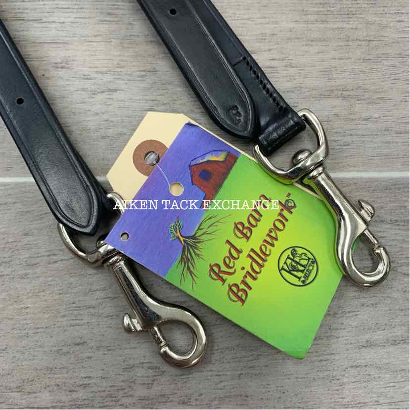 KL Select Red Barn Donut Side Reins, Brand New, Black, Size Full