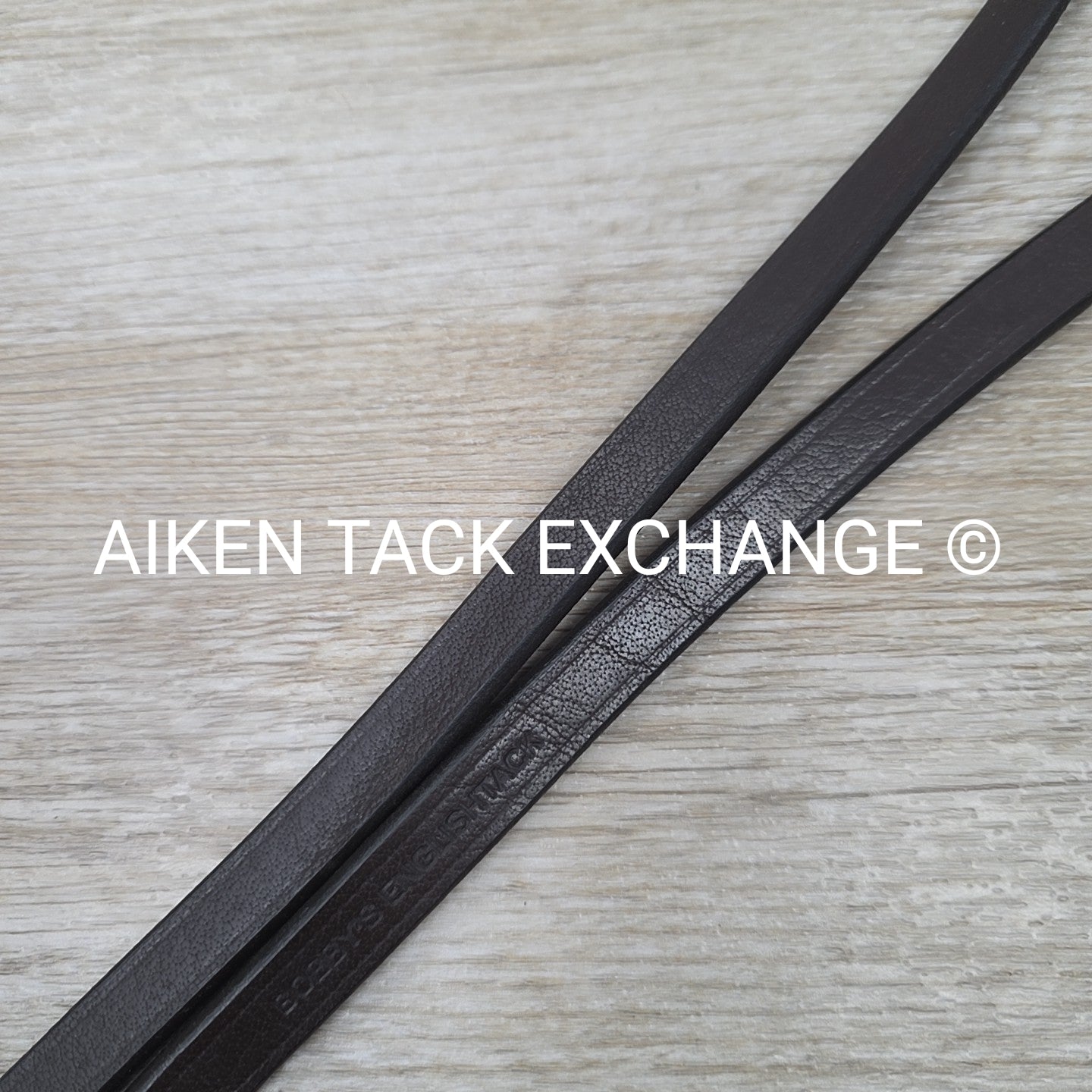 Bobby's English Tack Plain Laced Reins, Brown, 66"