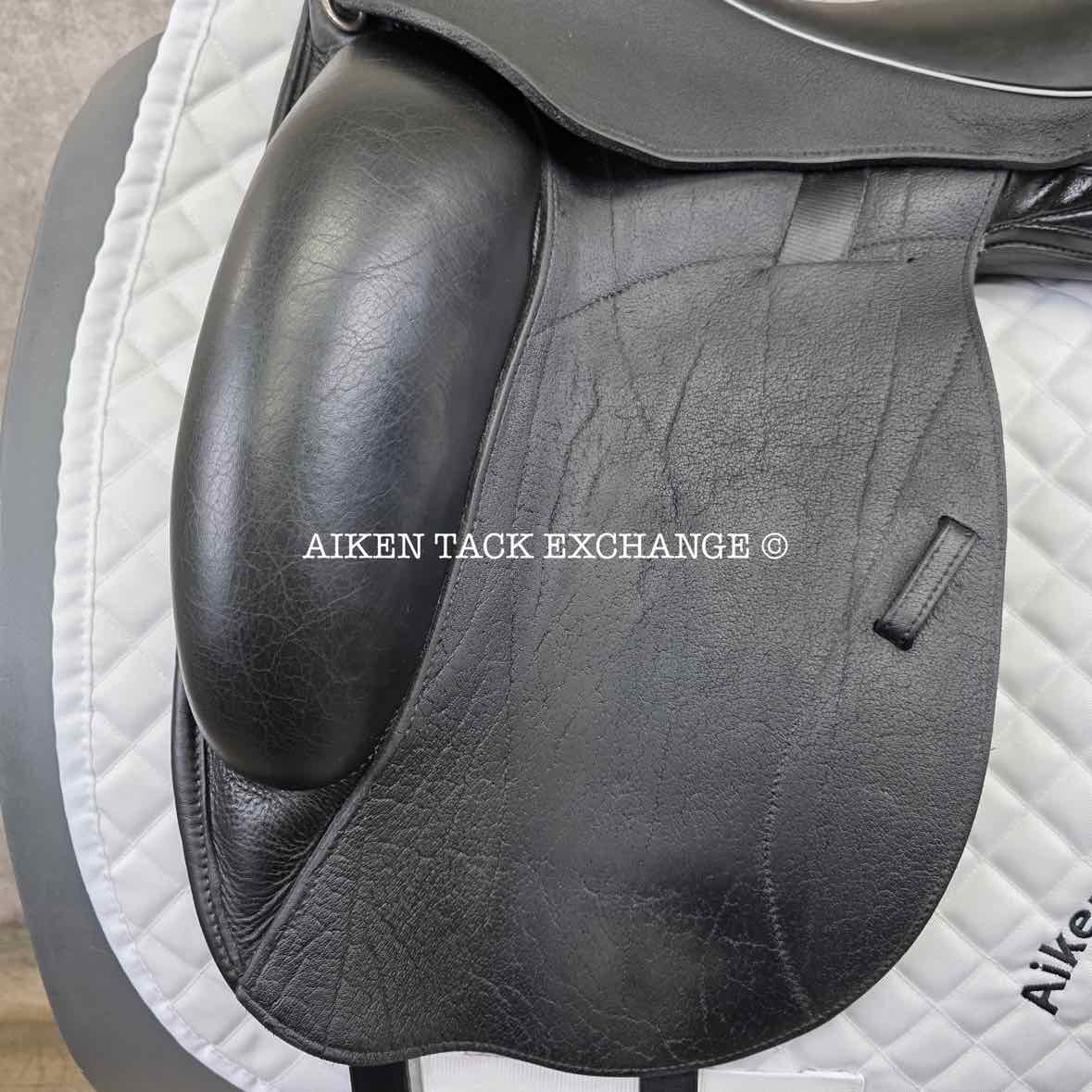2015 Custom Saddlery Icon Flight Monoflap Dressage Saddle, 17.5" Seat, Adjustable Tree, Wool Flocked Hybrid Panels
