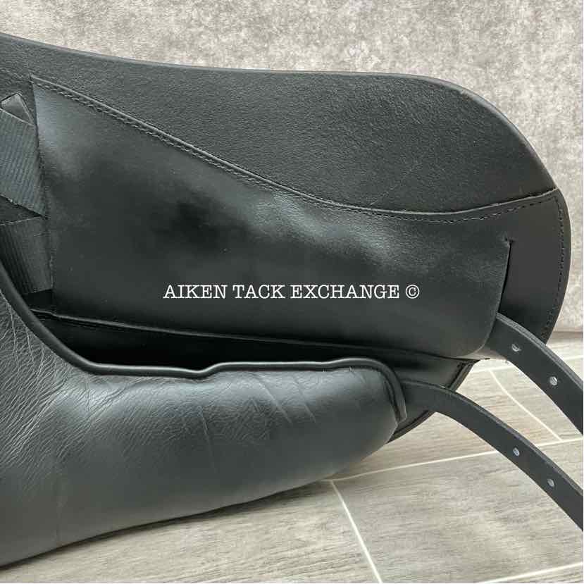 **SOLD** 2013 Custom Saddlery Wolfgang Constanze Monoflap Dressage Saddle, 17.5" Seat, Adjustable Tree, Wool Flocked Panels