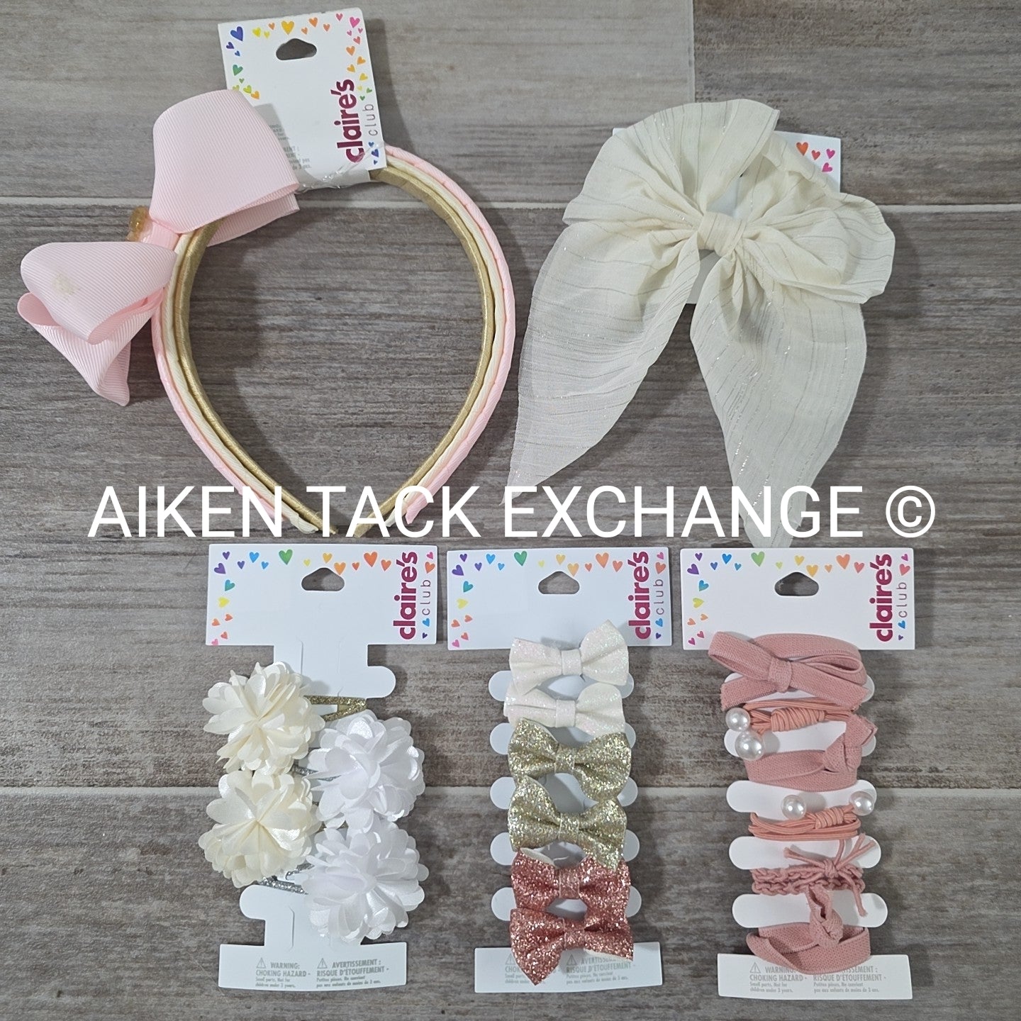 Claire's Hair Bundle - 3 Headbands, 11 Hair Clips, 6 Hair Ties