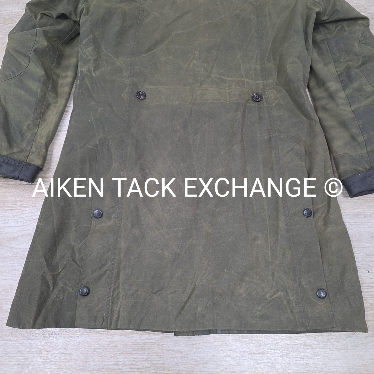 Outback Survival Gear Olive Green Waxed Trench Coat, Women's Large