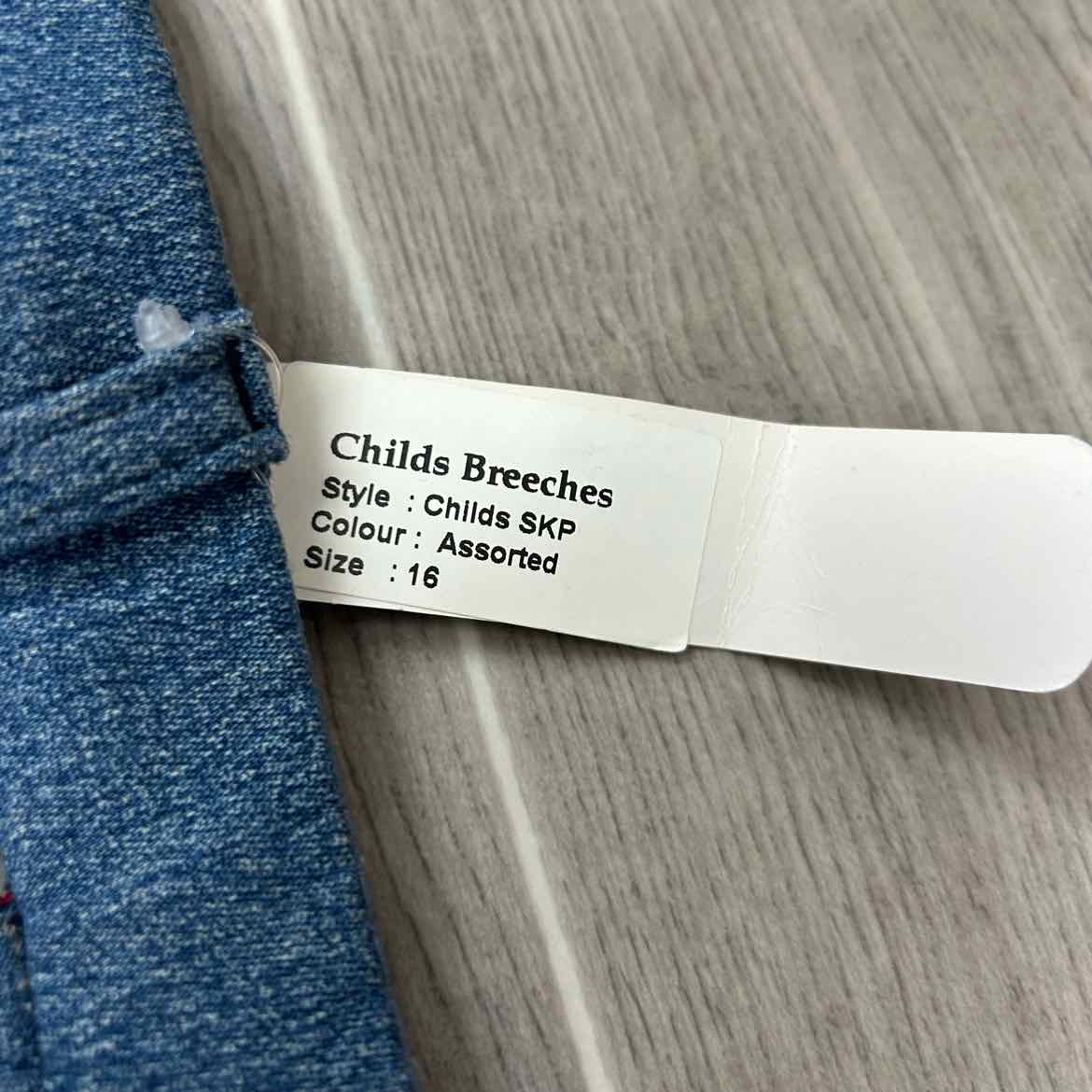 Equilance Children's Denim Knee Patch Riding Jean Breeches, Size 16, Brand New