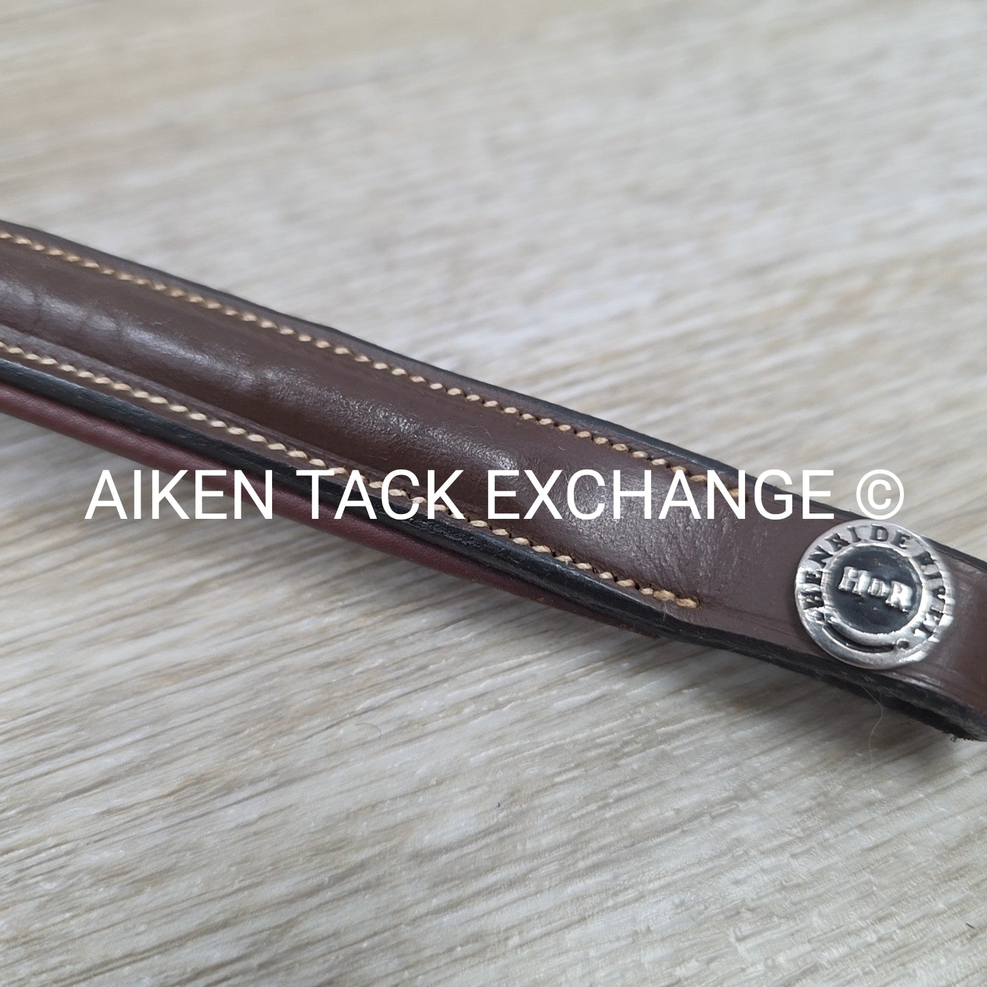 HDR Fancy Stitched Browband, Brown, 17"