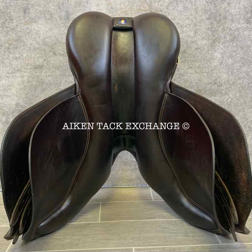 **SOLD** 2002 Bates Caprilli Close Contact Jump Saddle, 17" Seat, Adjustable Tree - Changeable Gullet, CAIR Panels