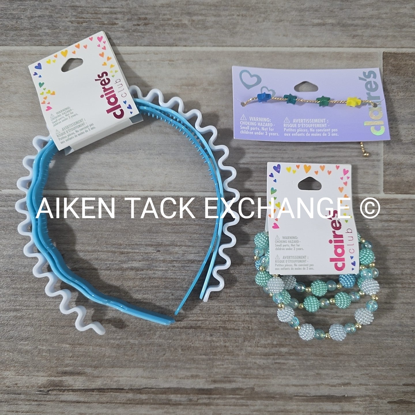 Claire's Hair Bundle - 3 Headbands, 4 Bracelets