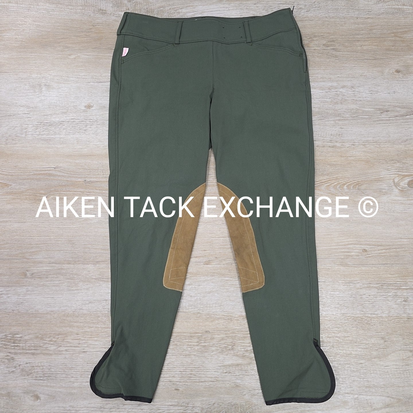 Tailored Sportsman Trophy Hunter Knee Patch Breeches in Hunter Green, Women's 32