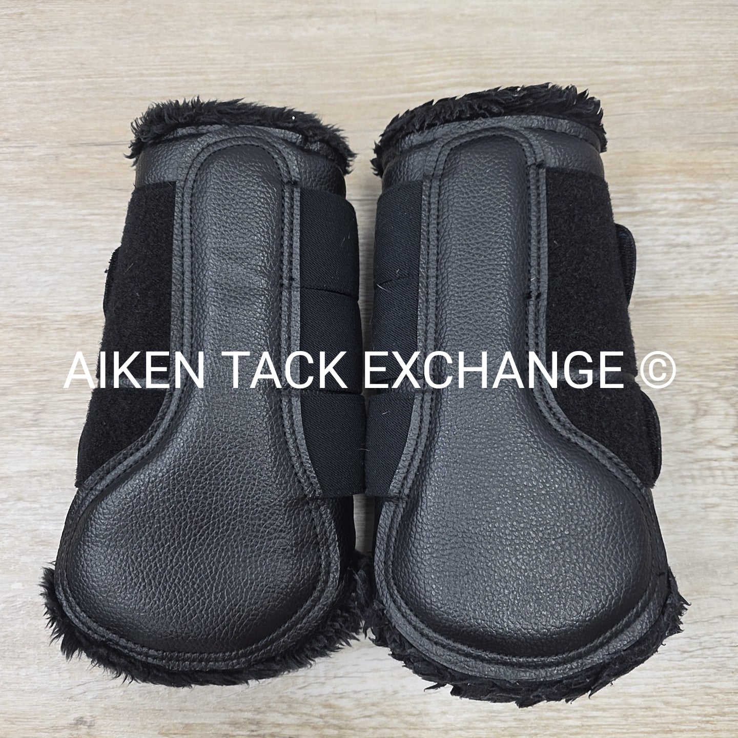 LeMieux Fleece Lined Brushing Boots, Black, Size Large