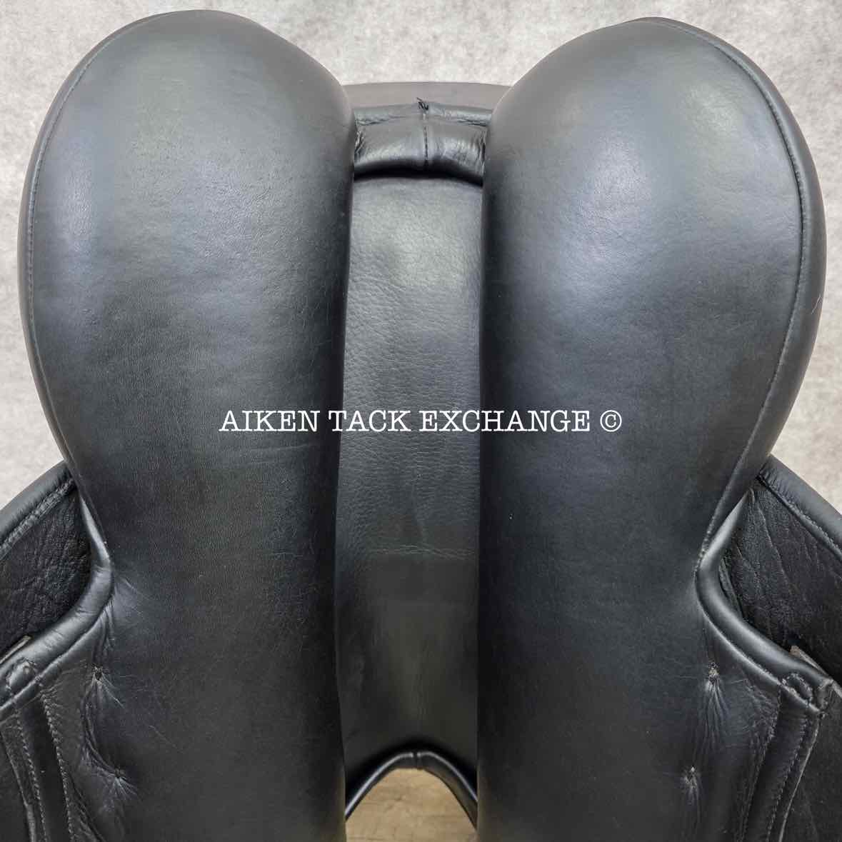 2008 County Perfection Dressage Saddle, 17" Seat, Medium Wide Tree, Wool Flocked Skid Row Panels