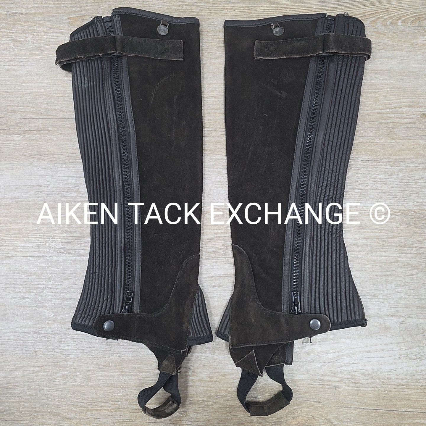 Ovation Suede Half Chaps, Brown, Size Large